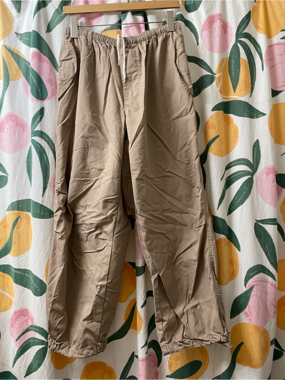 BDG Drawstring Cargo Pants - Tan